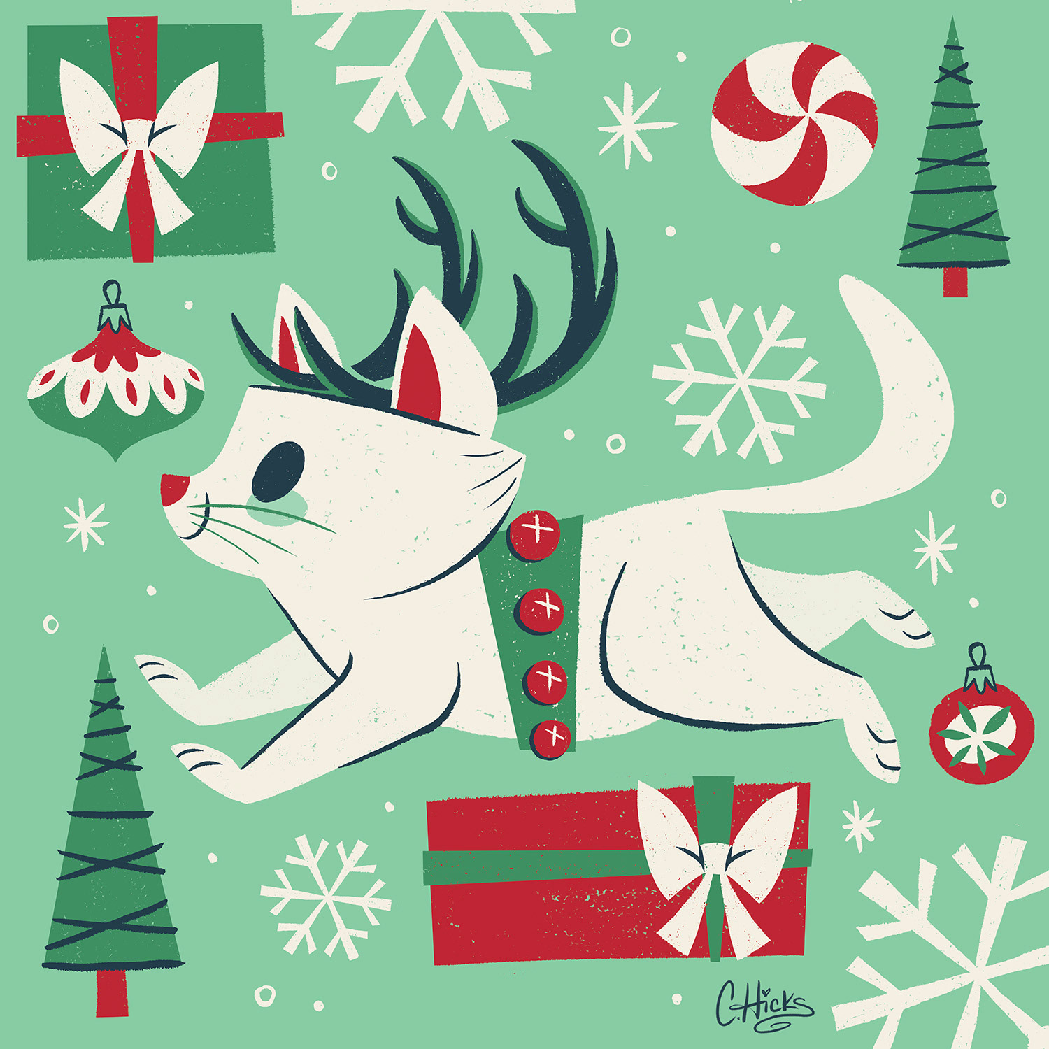 caley hicks christmas cats