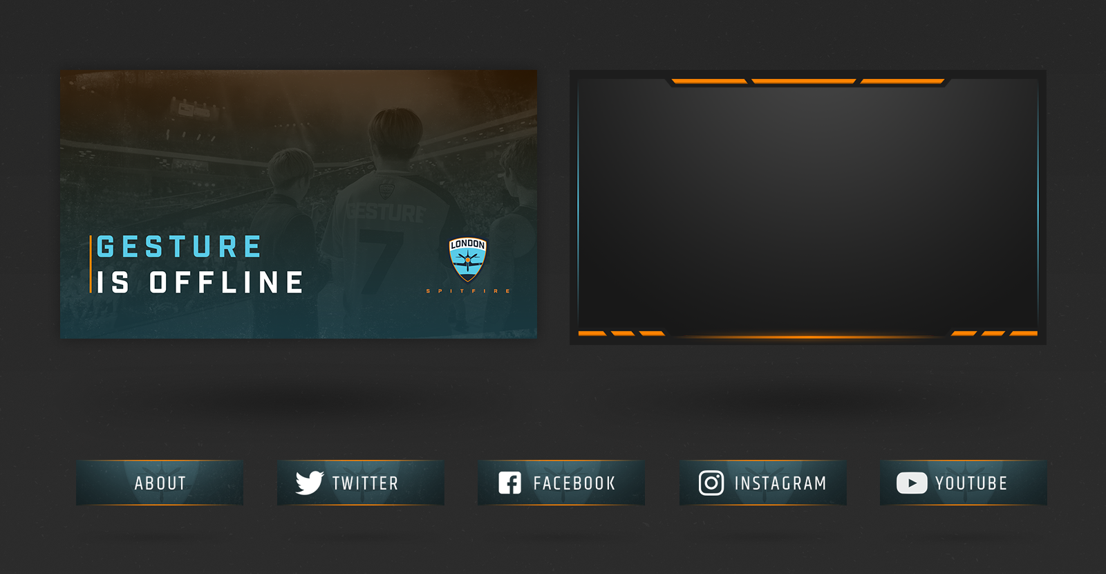 Twitch streaming assests for Overwatch League and London Spitfire player Gesture