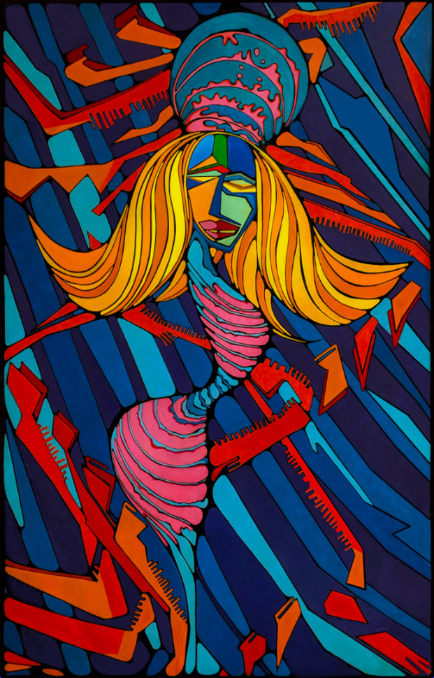 Gaga - 4' x3' Acrylic on mat board