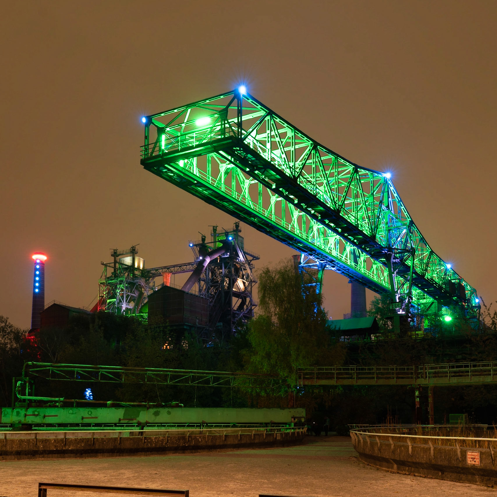 Night Photography in Landschaftspark Duisburg (LaPaDu), Germany