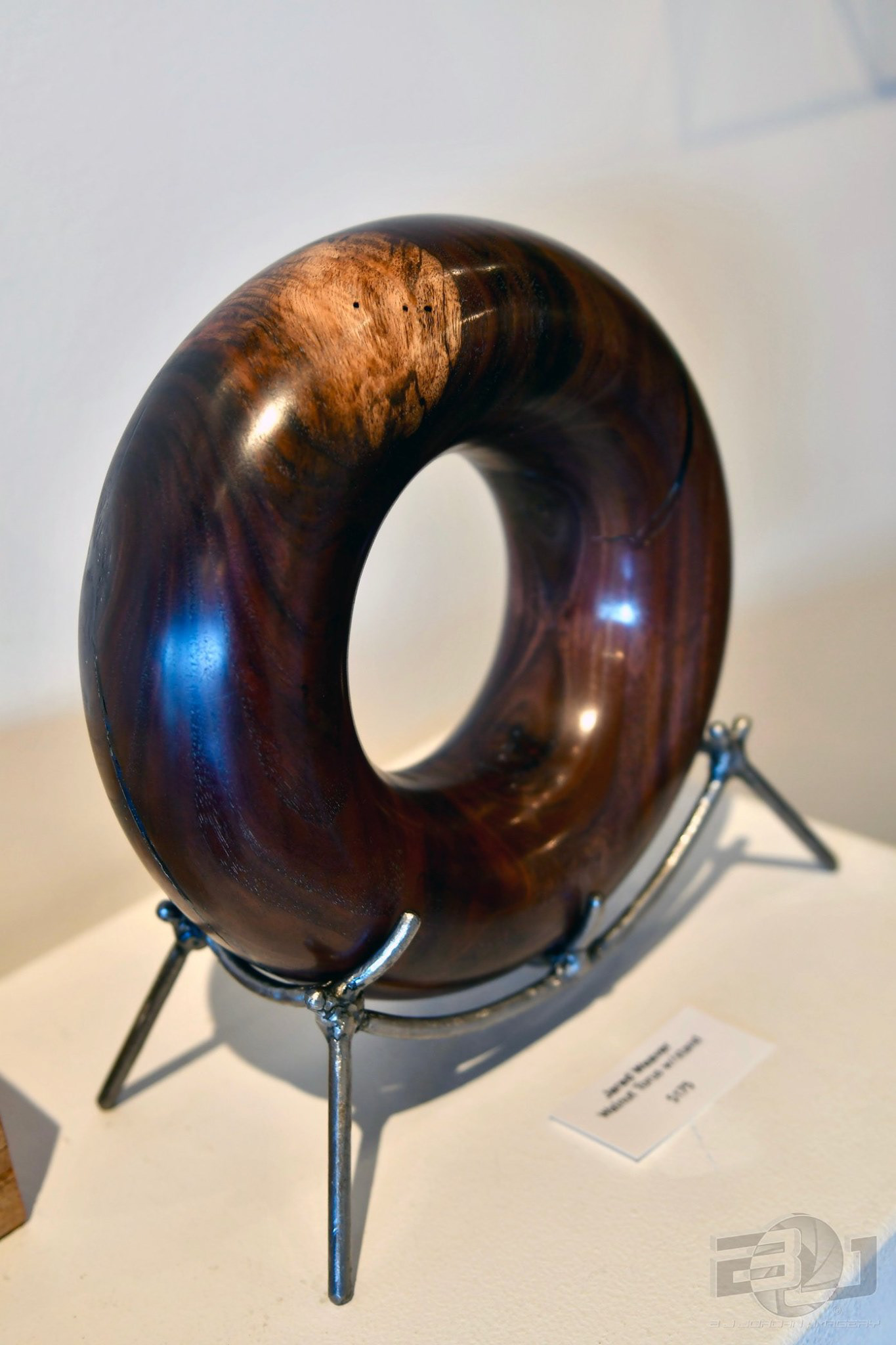 Jared Weaver, "Walnut Torus with stand", $175