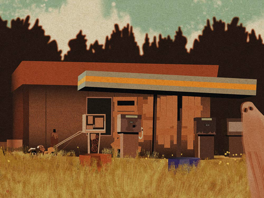 An Abandoned Gas Station And It's Former Owner / 2021