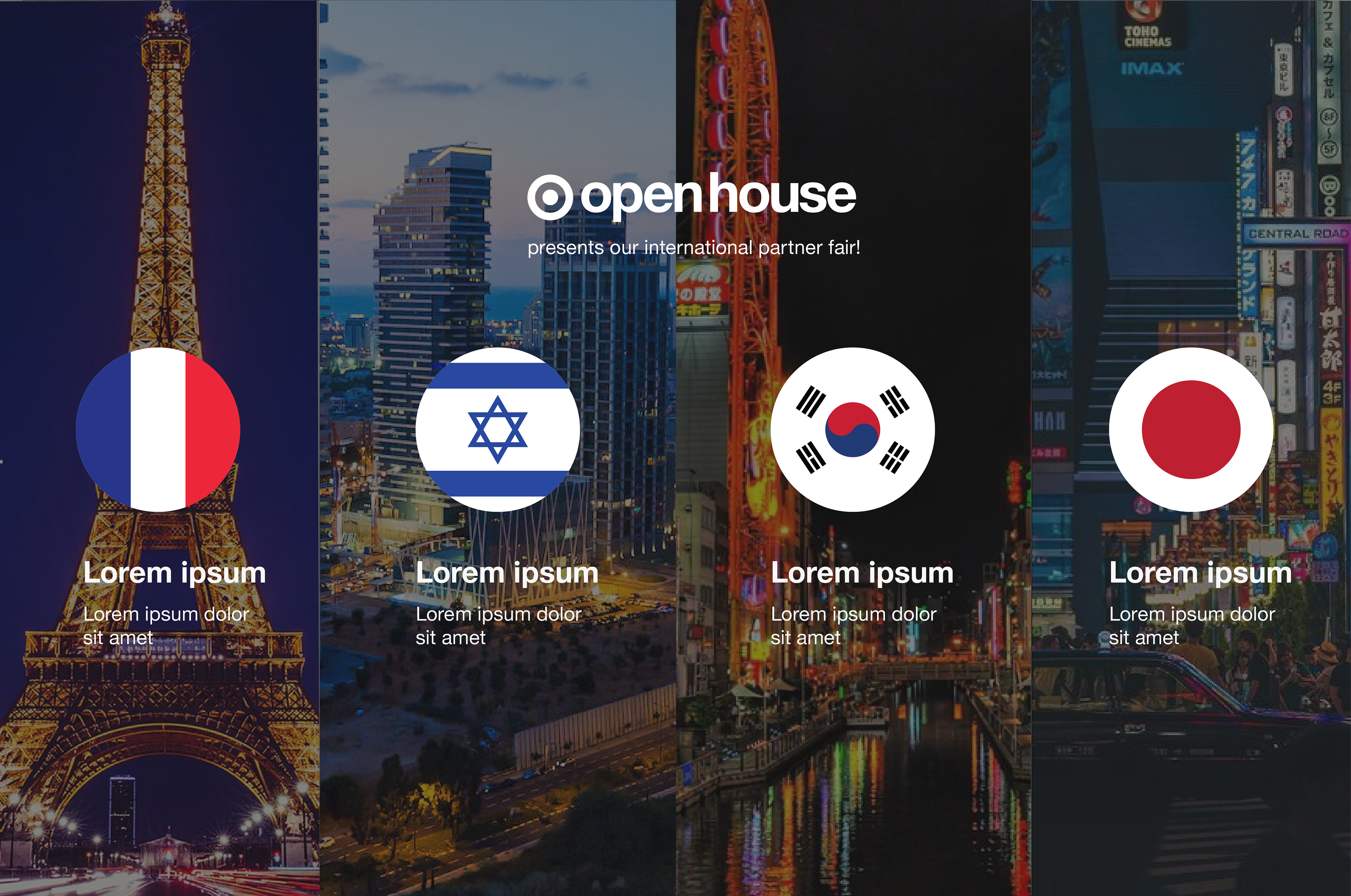 Early mockup, all four countries