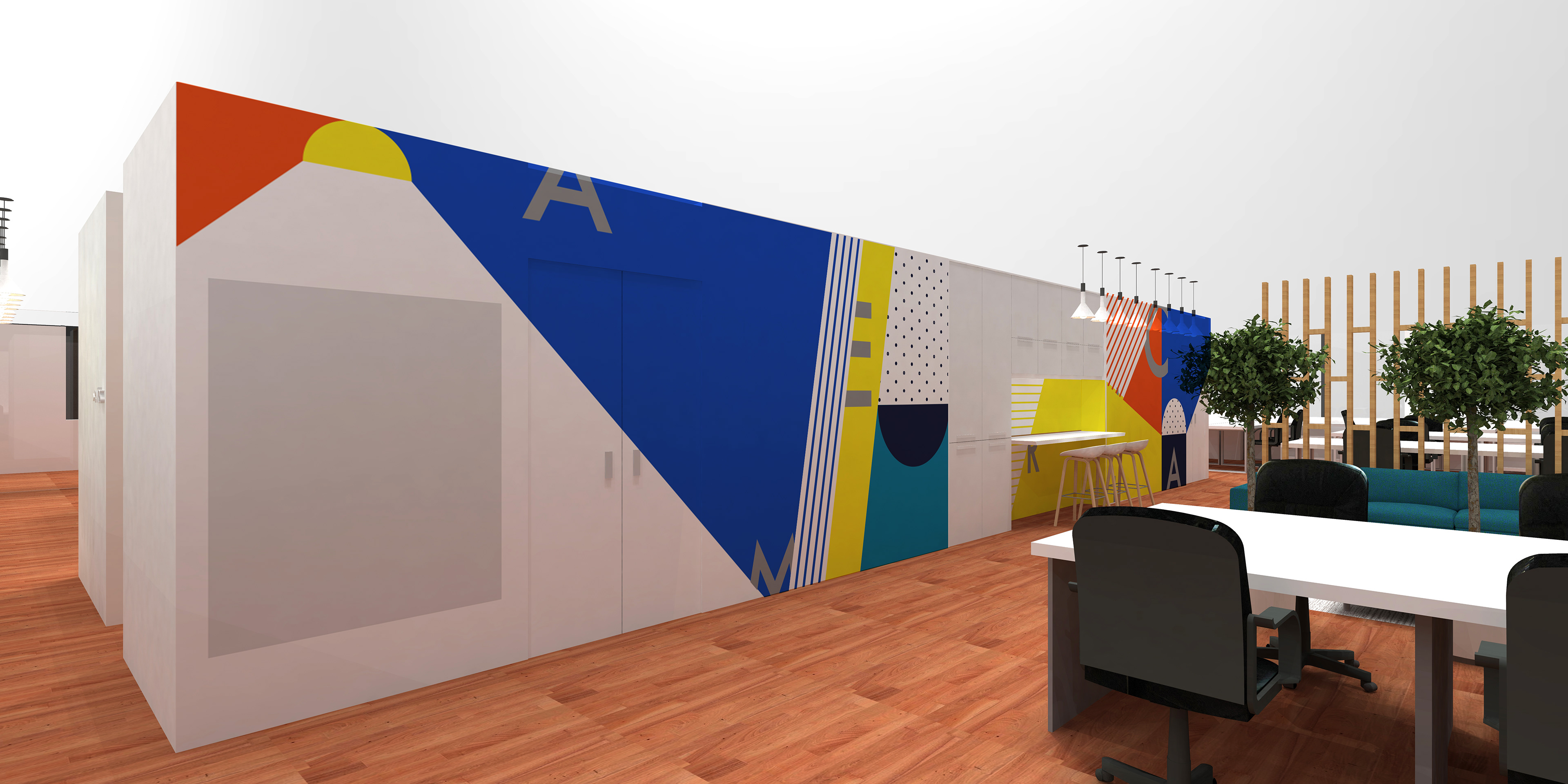 Alima Diseño Proyecto mural oficina