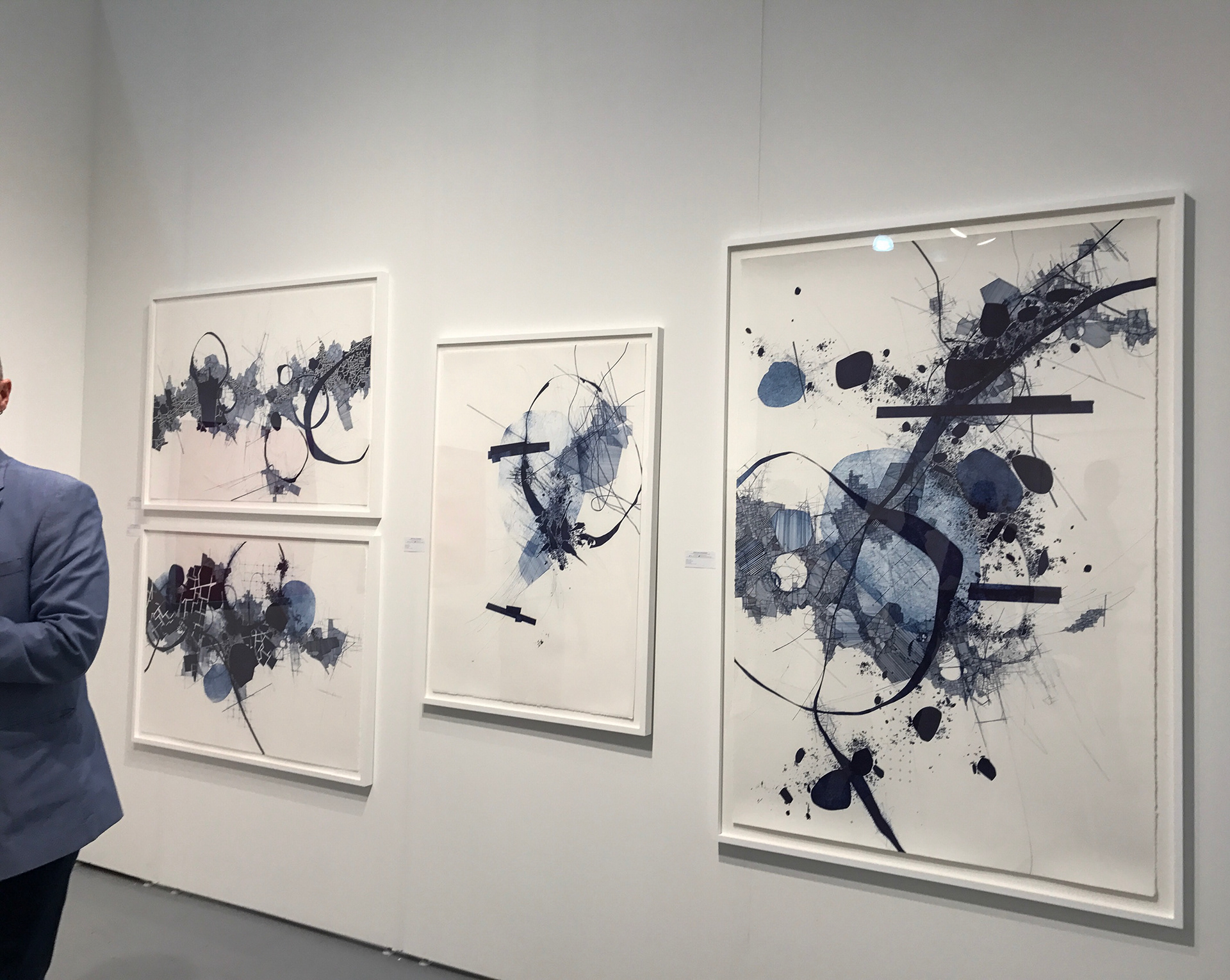 Derek Lerner, AVEX4, AVEX5, Asvirus 60, and Asvirus 74 (from top to bottom and left to right), Exhibited 2016 at PULSE MIAMI BEACH by Robert Henry Contemporary.