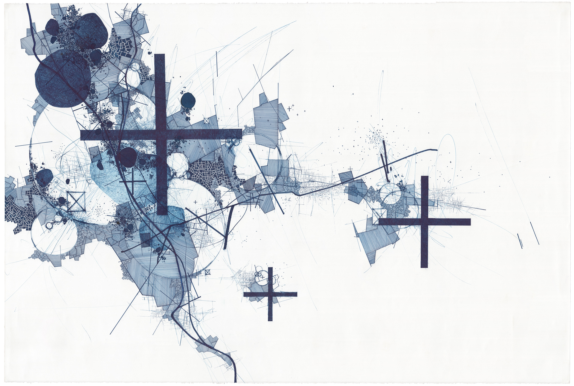 Asvirus 61, 2016 Ink on paper 42" x 63" (1.067m x 1.6m)