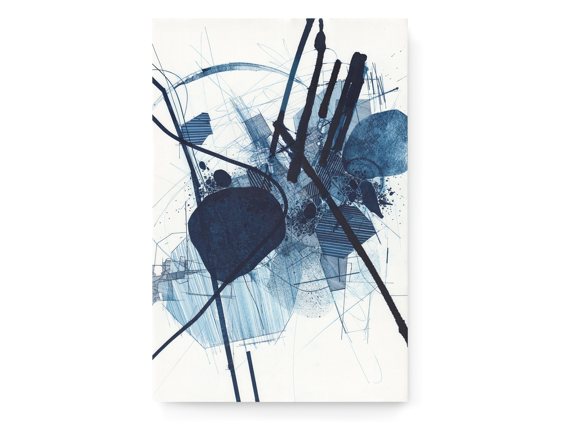 Asvirus 63, 2016 Ink on paper on wood panel 30 x 20 x 1.75 in (76.2 x 50.8 x 4.445 cm)