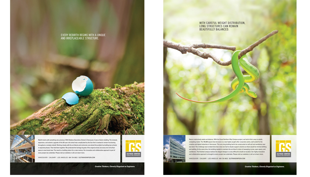 glotman simpson magazine ad design