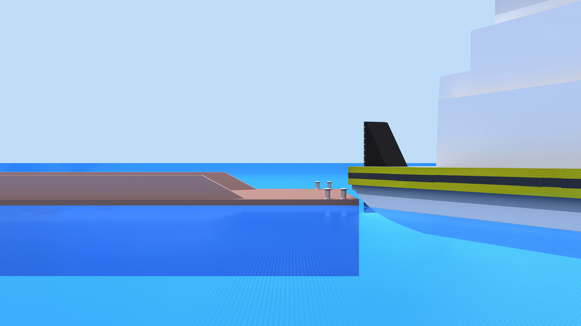 3D Illustration for barge trial