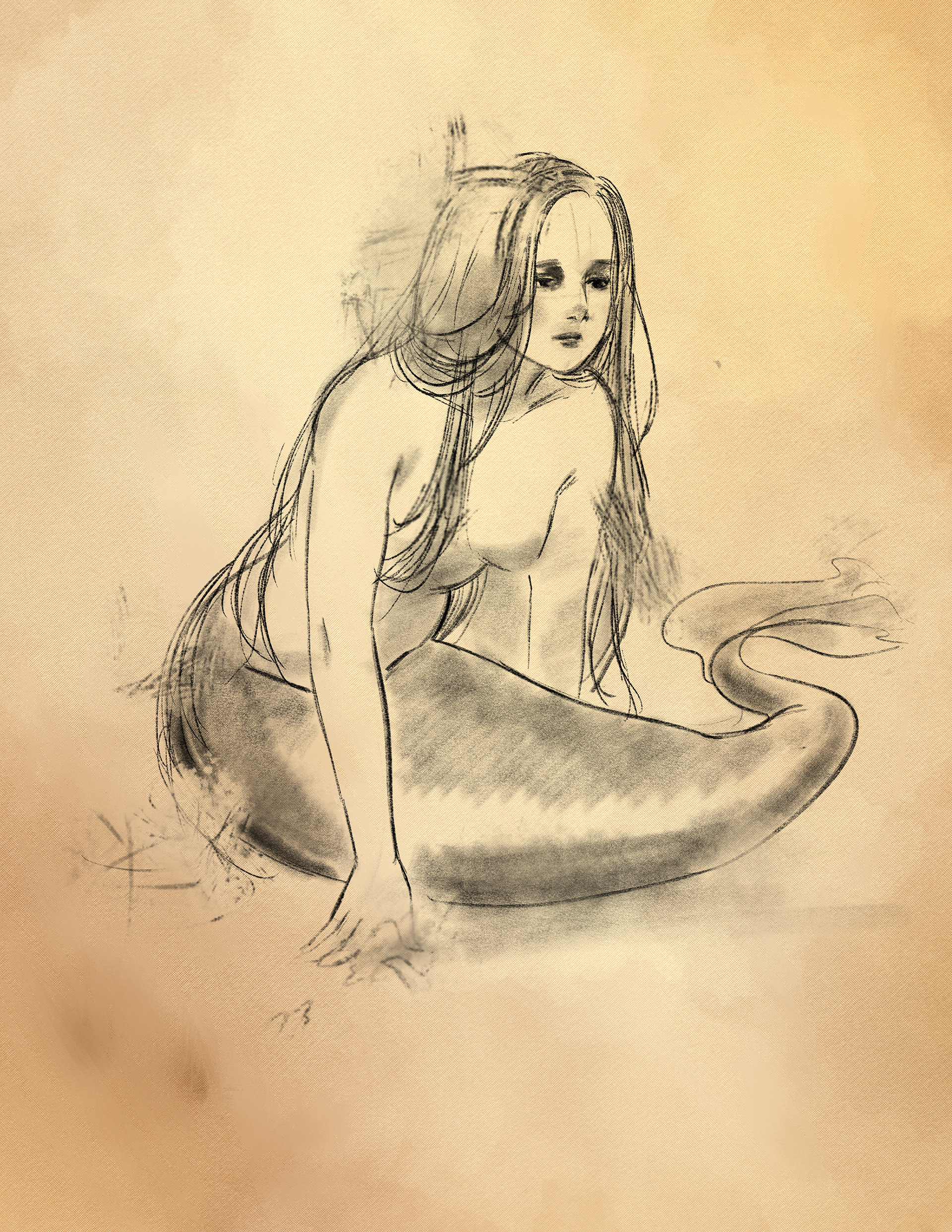 Mermaid drawing fro "DIVE"