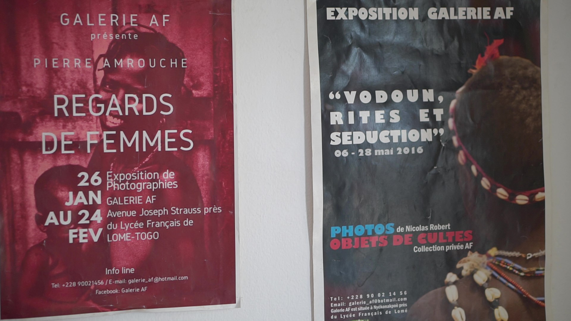 Affiches d'expositions de la galerie AF, Lomé