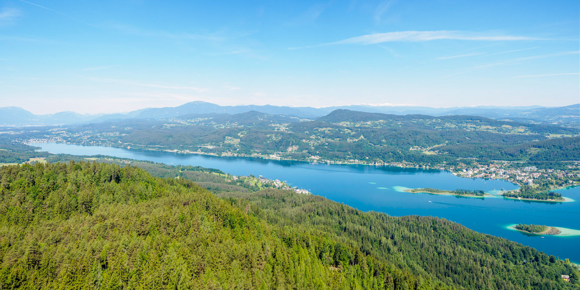 Pyramidenkugel - View from Pörtschach to Velden