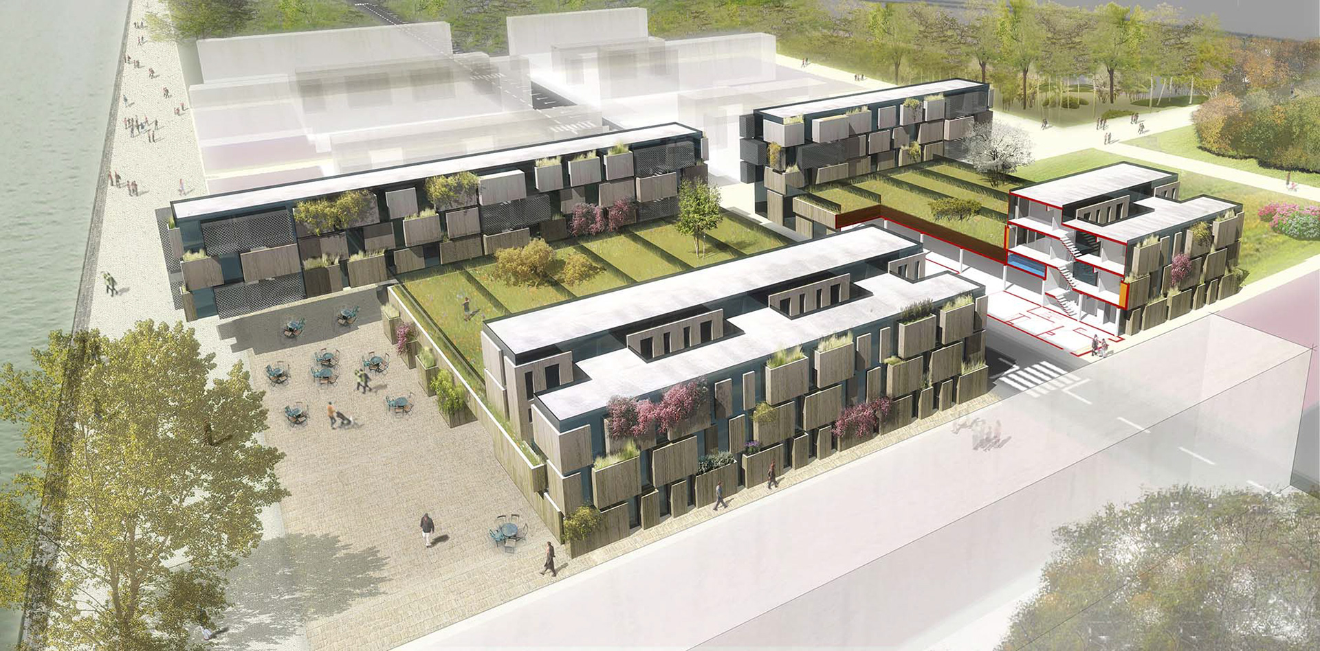 Vue d'ensemble d'une unité d'habitation