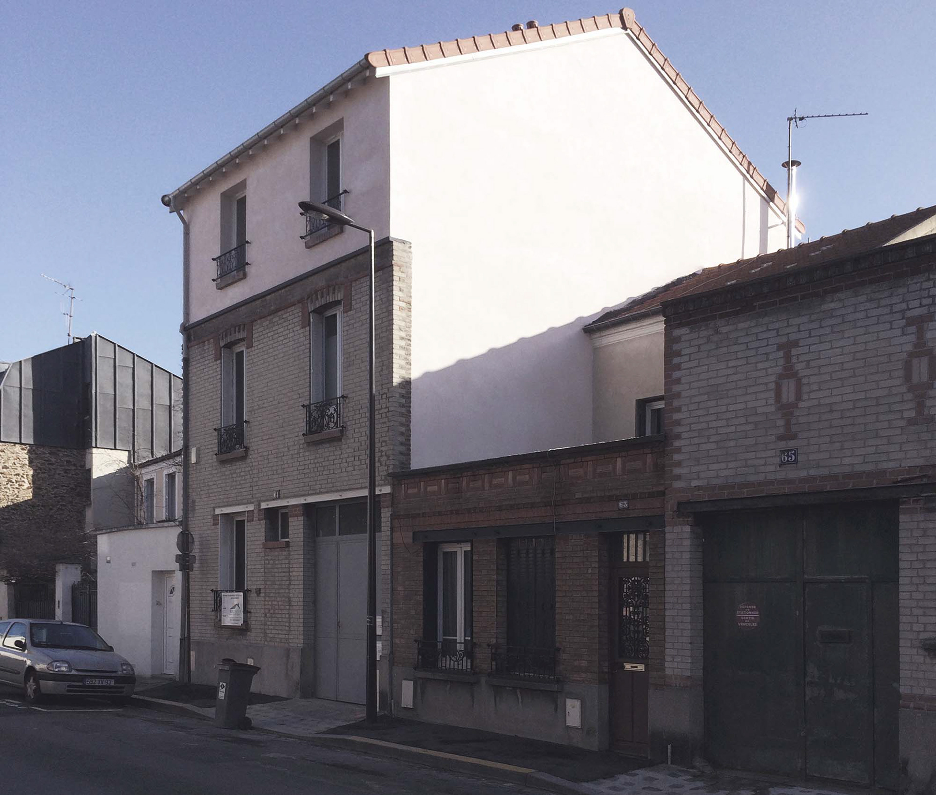Surélévation d'une maison individuelle à Montreuil