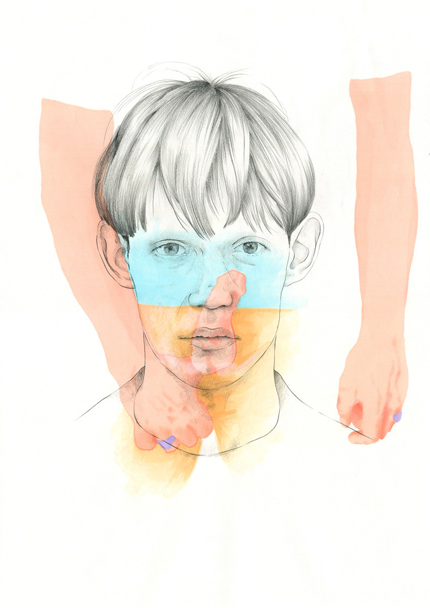 "Tenderly renewed (model)" marqueur et crayon de couleur sur papier 297x420 mm 2017