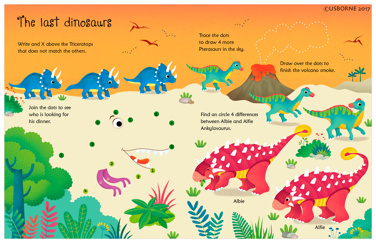 dinosaur activity book usborne