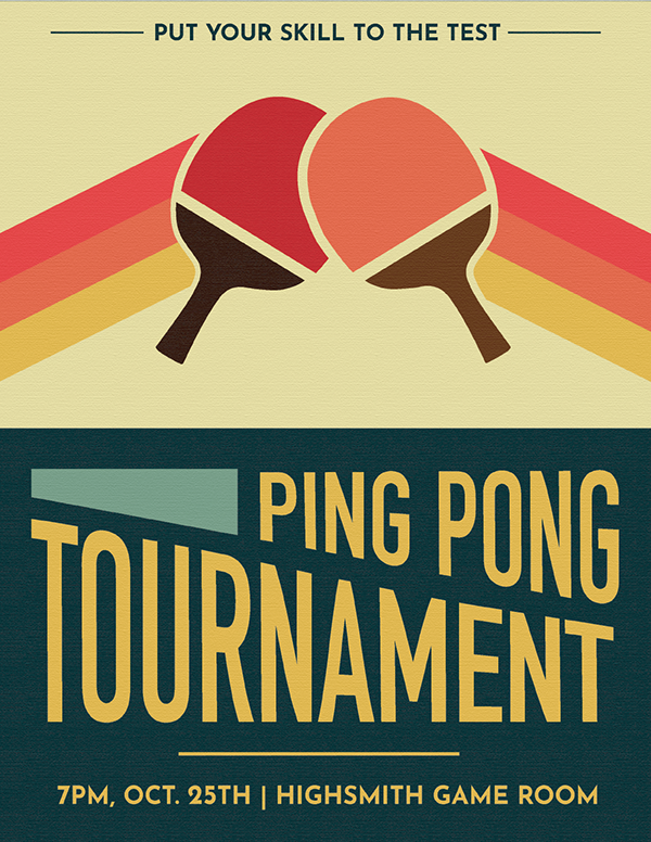 Lucy Ackerman PingPong Tournament Poster