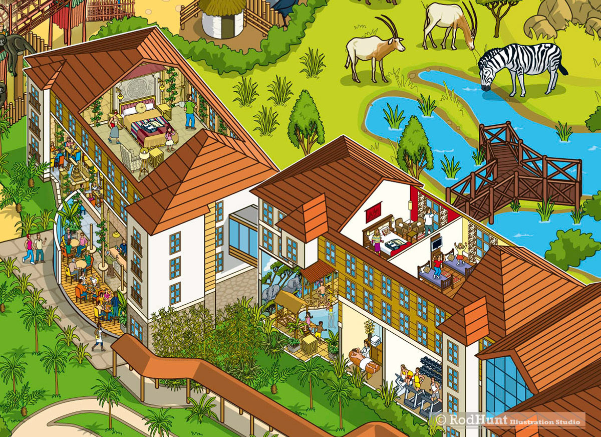 Amusement Park Guide Illustrations