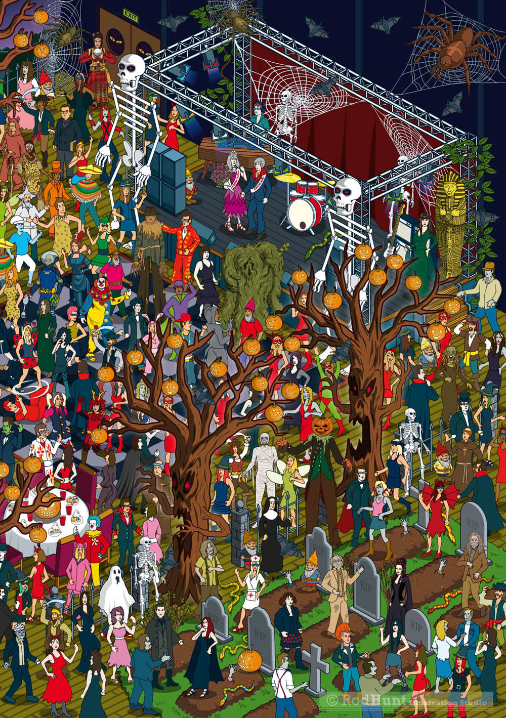 Search and Find Illustration for the Goosebumps Movie