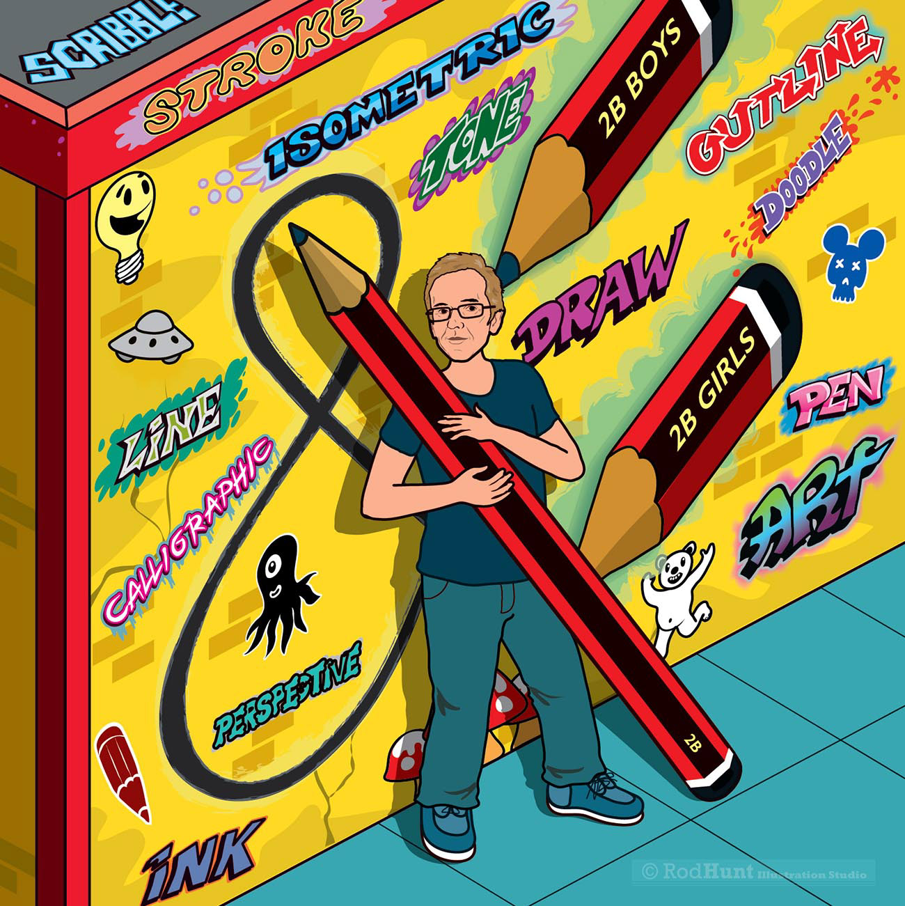 Rod Hunt Illustrator Artist Portrait