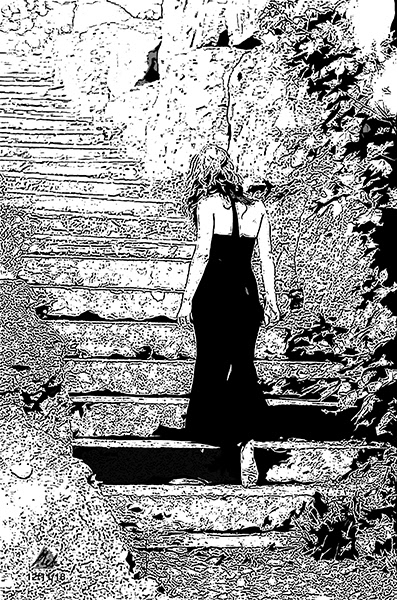 Girl on Steps