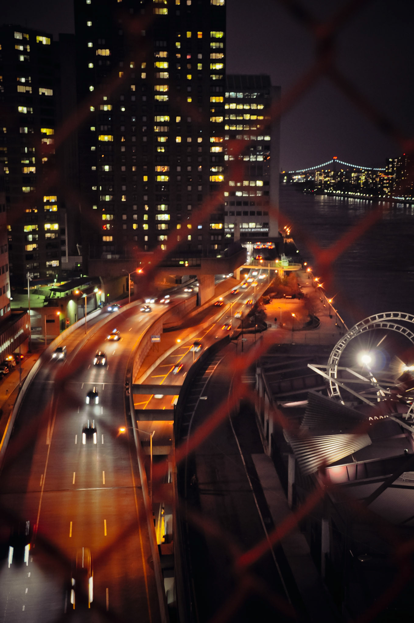 FDR and the East River at night
