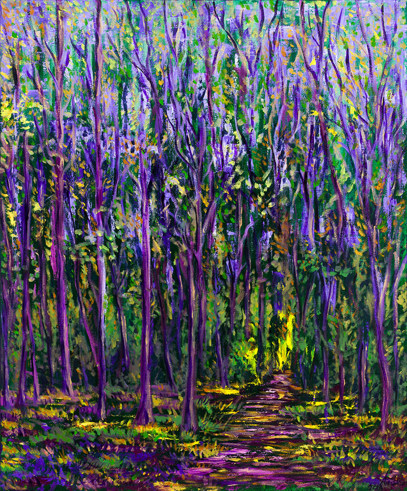 Purple Forest - Oil on Linen
