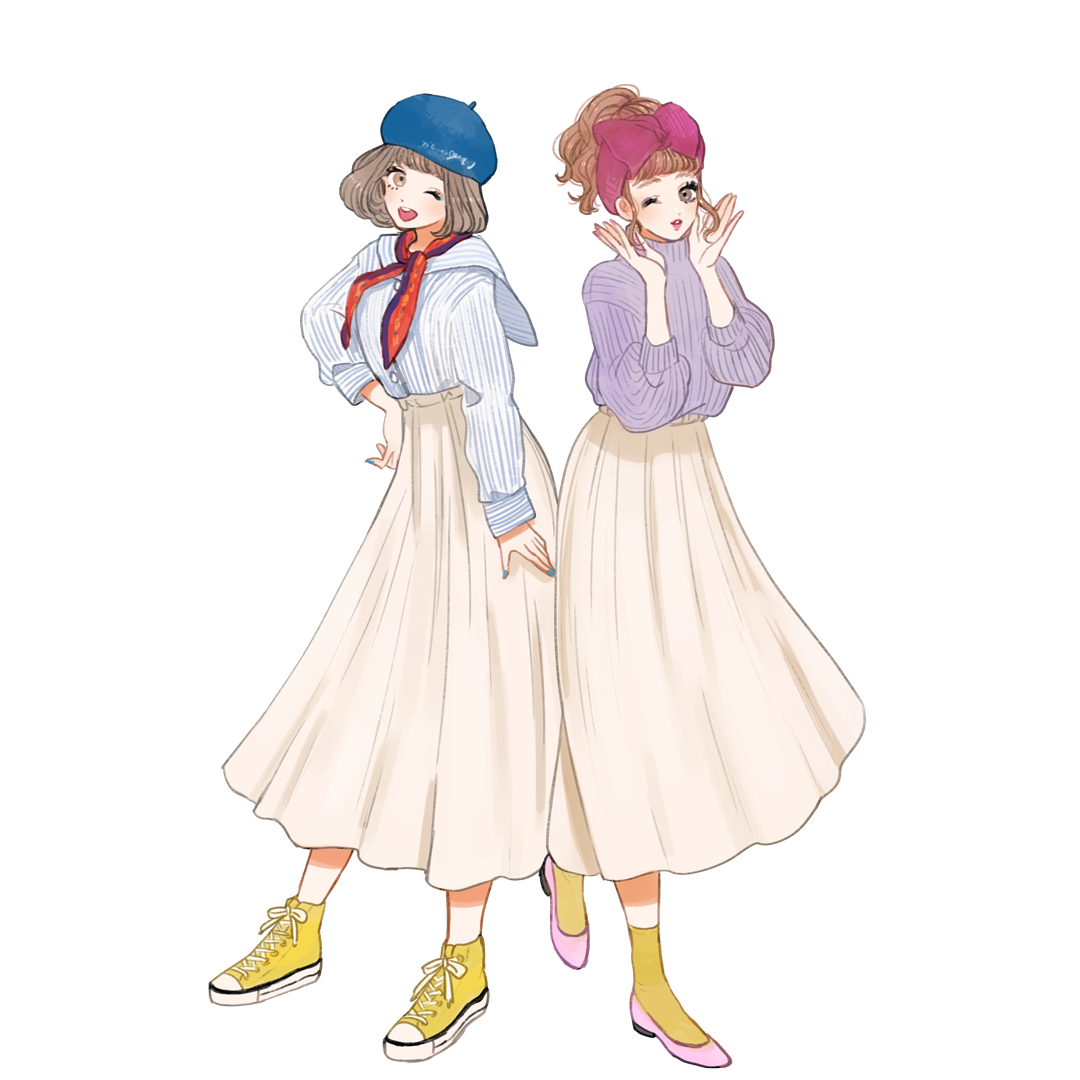 イラストレーターmeecoのポートフォリオサイト Peachy キャラクターバウンドコーデ イラストレーターmeecoのポートフォリオサイト Peachy キャラクターバウンドコーデ