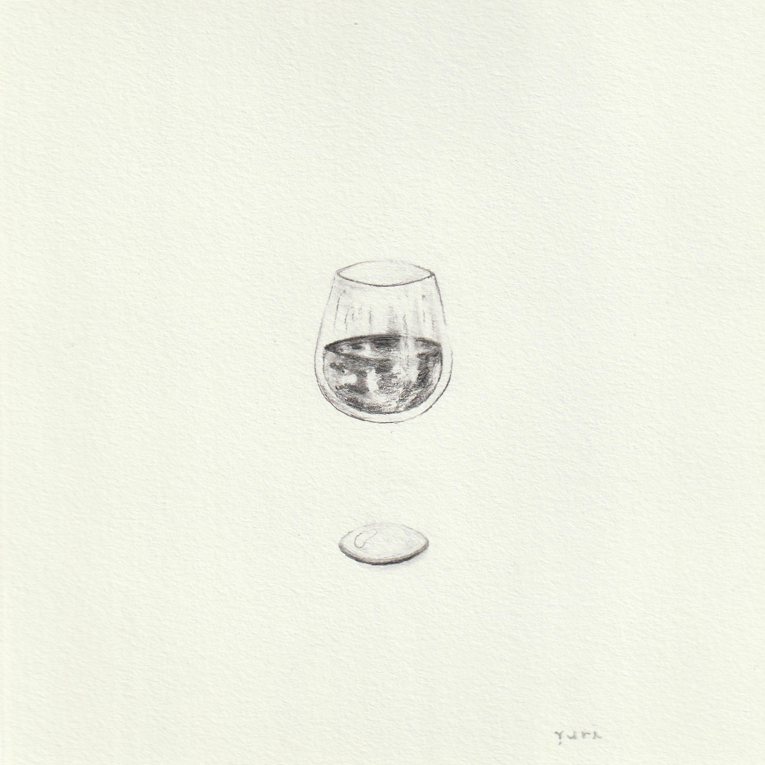 Verre à l'air, Pencil on paper, 2019