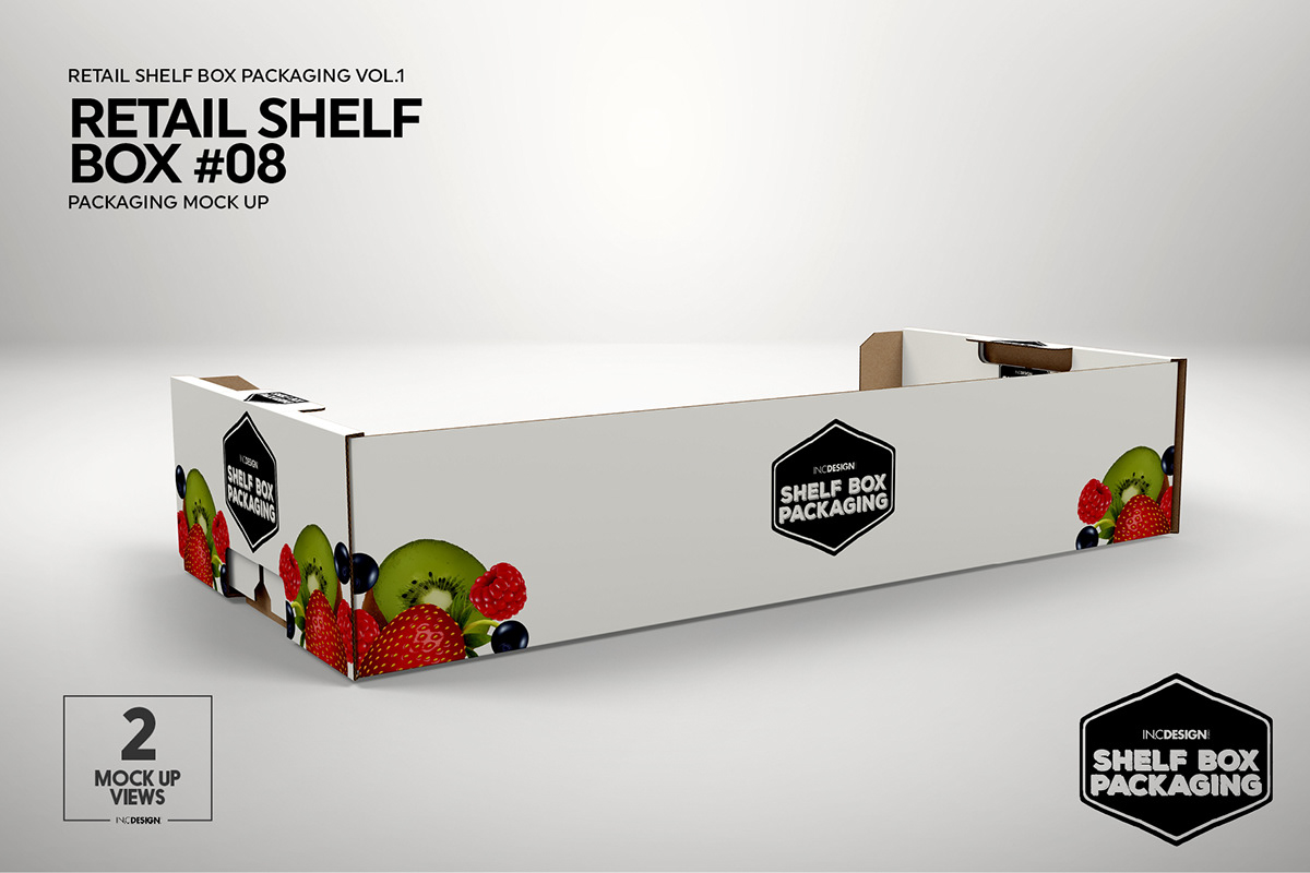 IN.C DESIGN STUDIO Mockup Template Retail Shelf Box Packaging Vol 01
