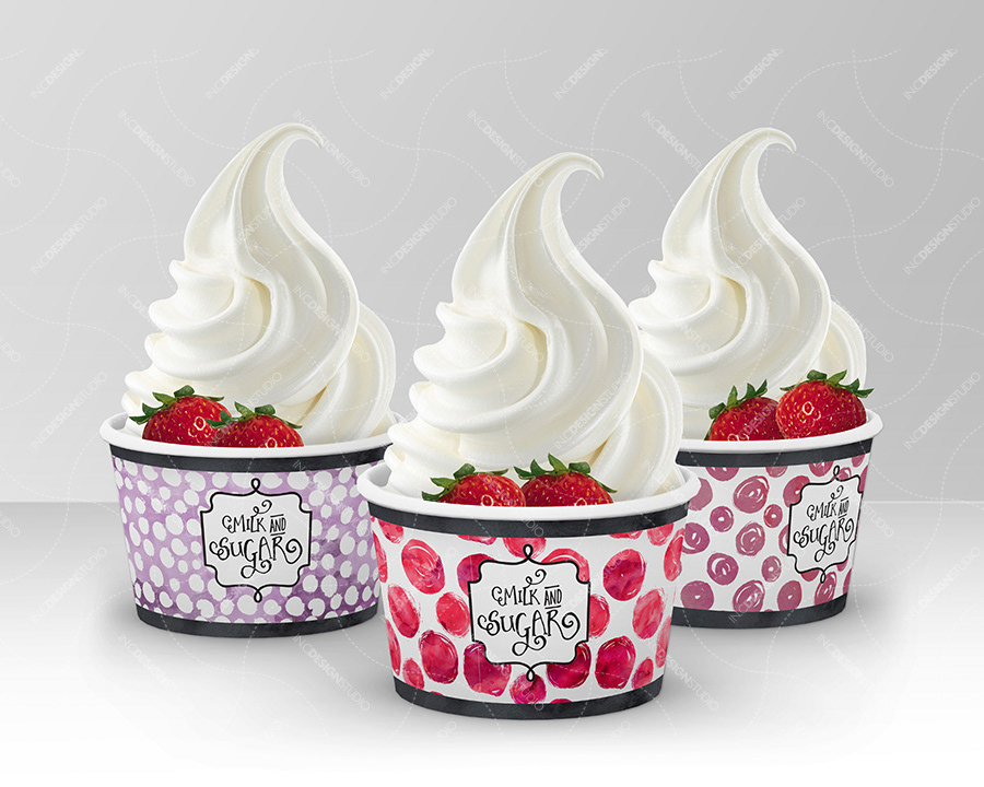 Download IN.C DESIGN STUDIO - Mock Up Template: Ice Cream or Yogurt Cup/Cone