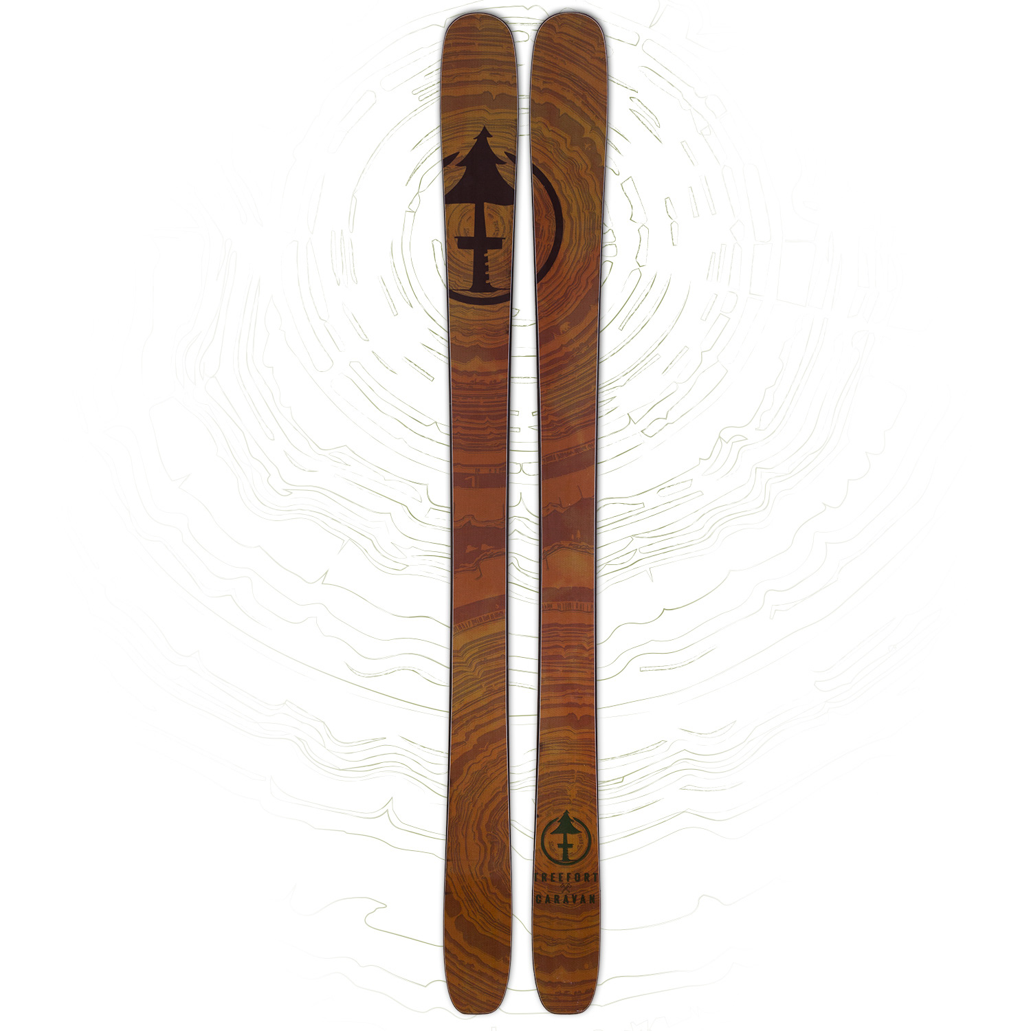 Custom Skis designed for a Treefort Lifestyles giveaway