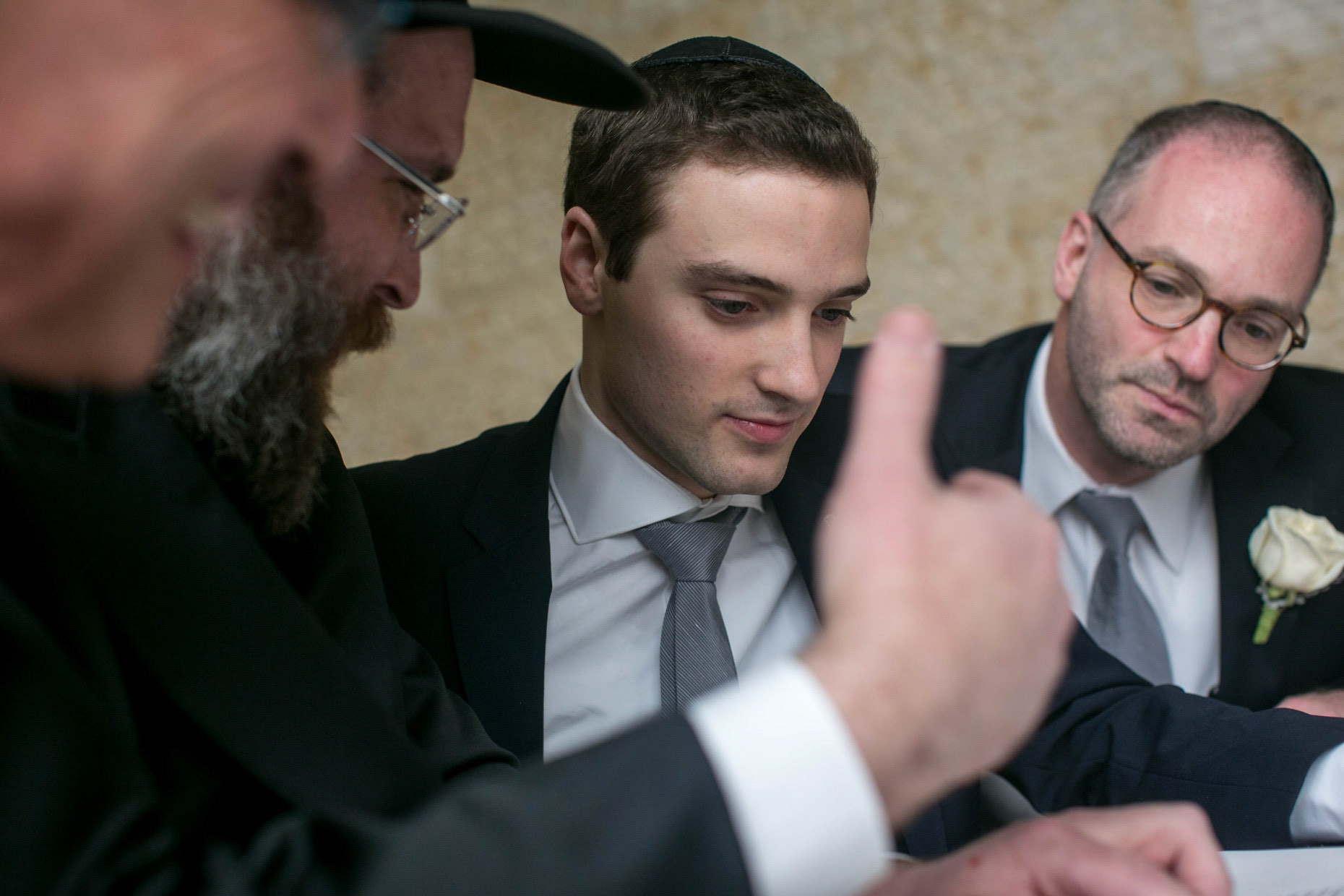Rebecca and Gavriel's wedding at Shomrei Emunah on Sunday, November 22, 2015.