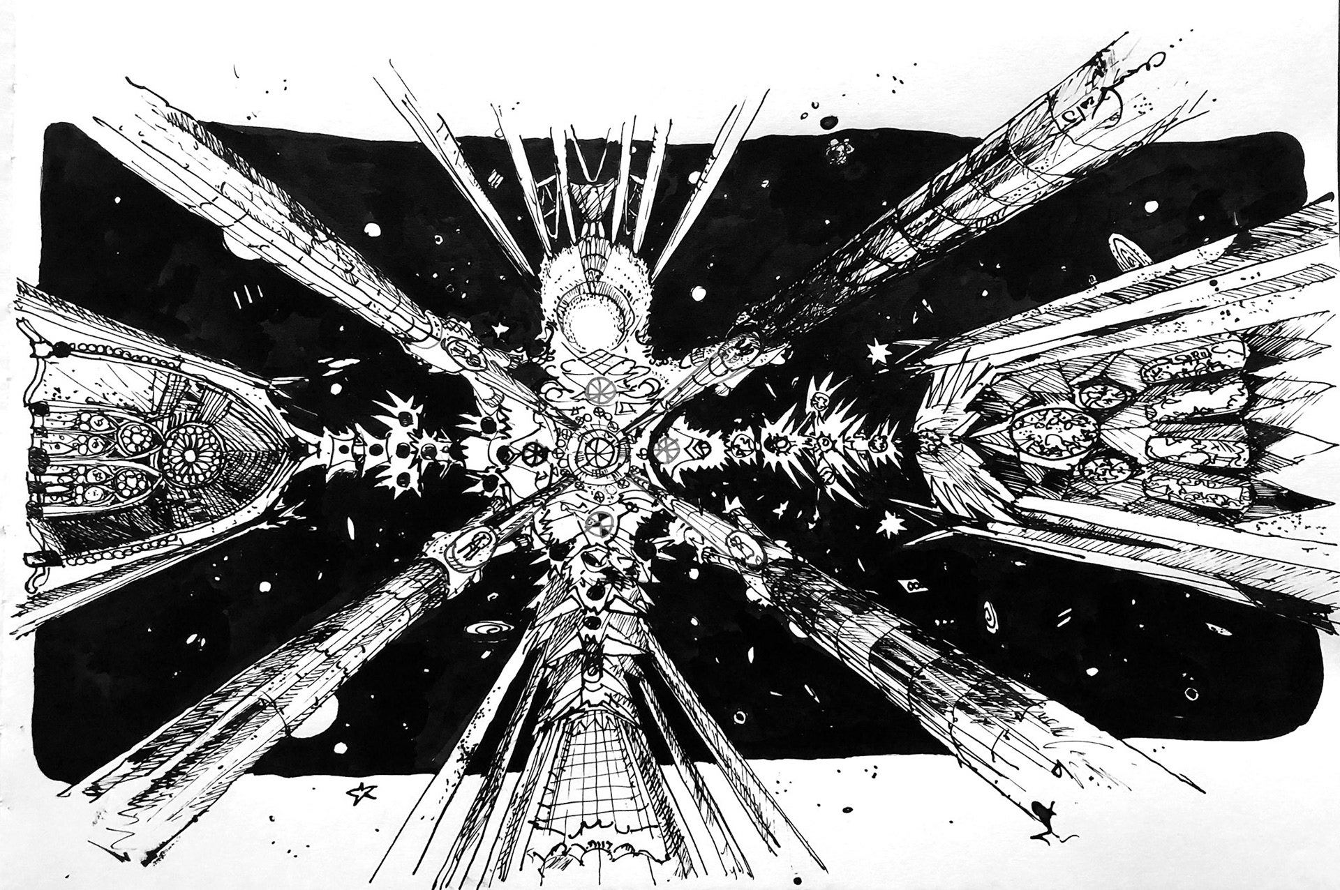 Ink on paper. A3
