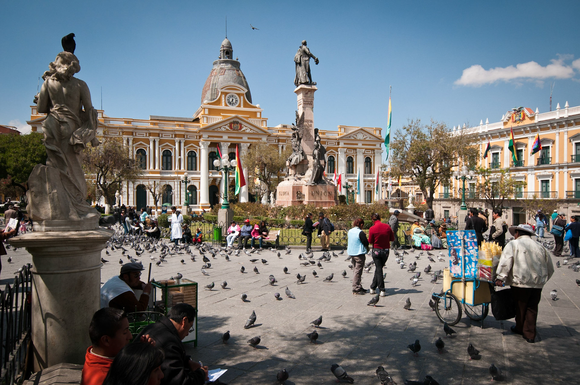 Plaza Murillo in La Paz (Bolivia)