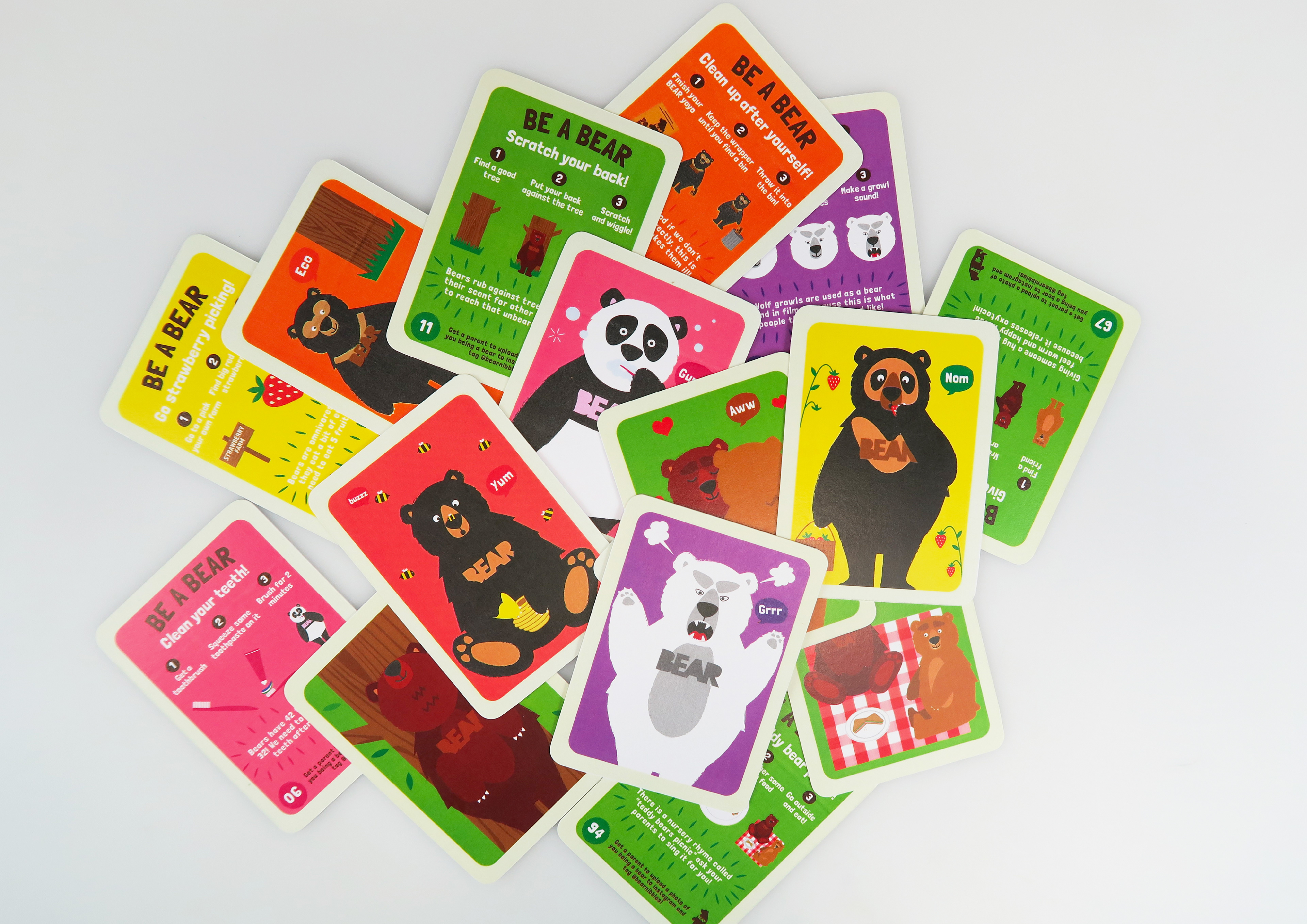 bear yoyo cards illustration design by freelance graphic designer melissa carne in cornwall