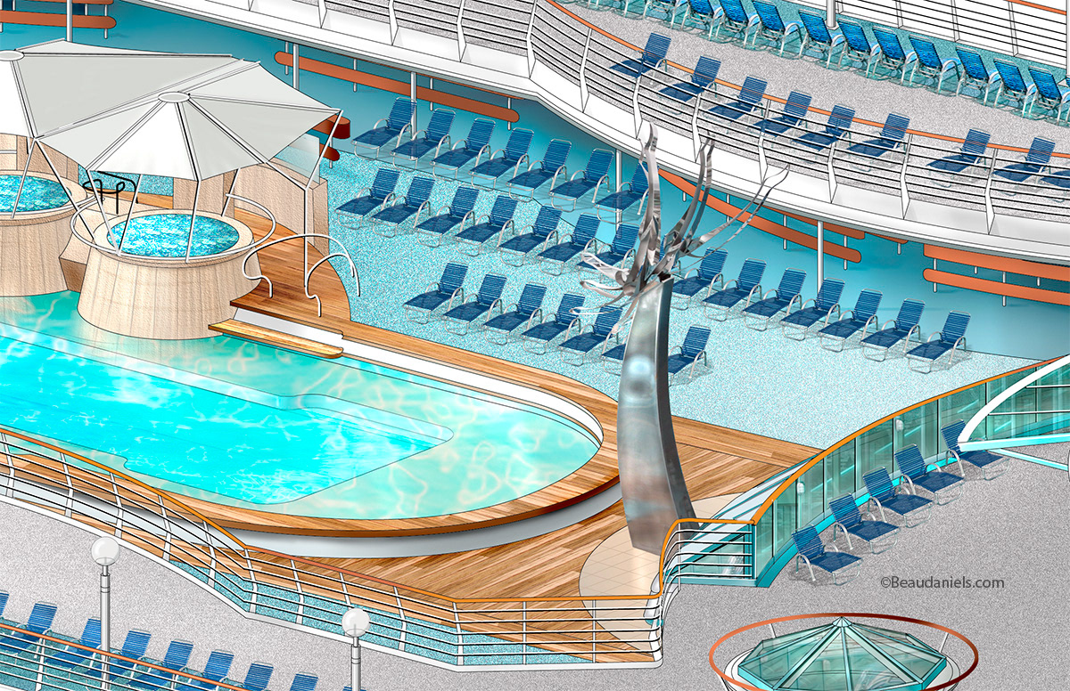 Vision of the Seas, Pool deck.