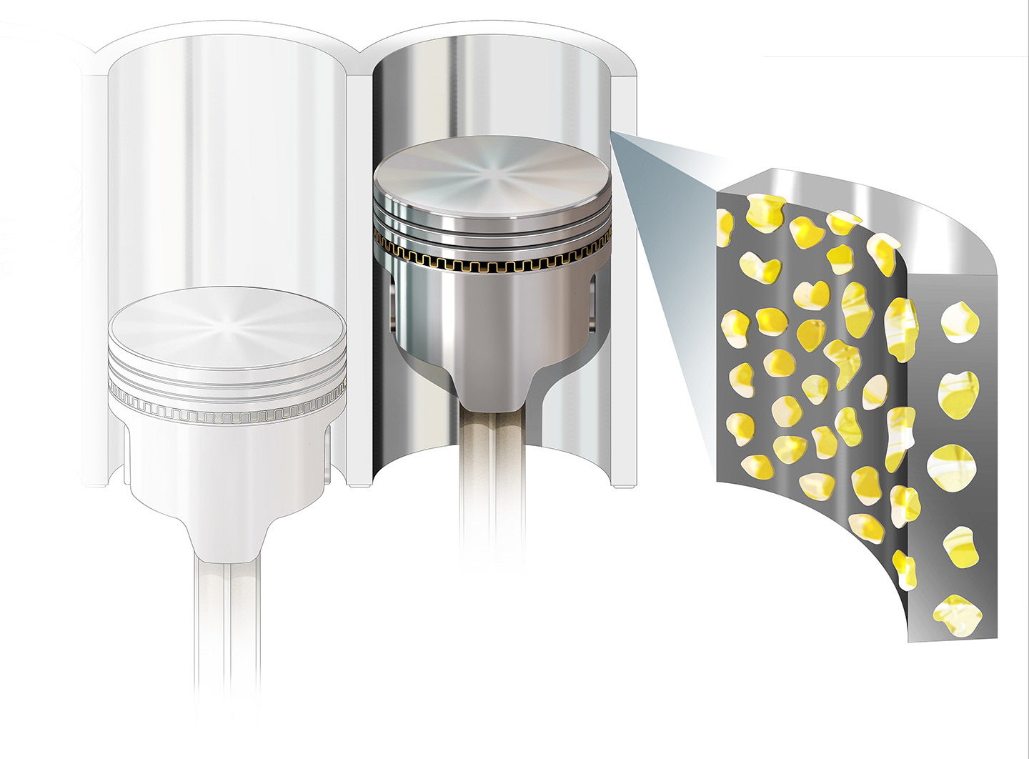 Chevrolet Vega silicone impregnated piston walls.