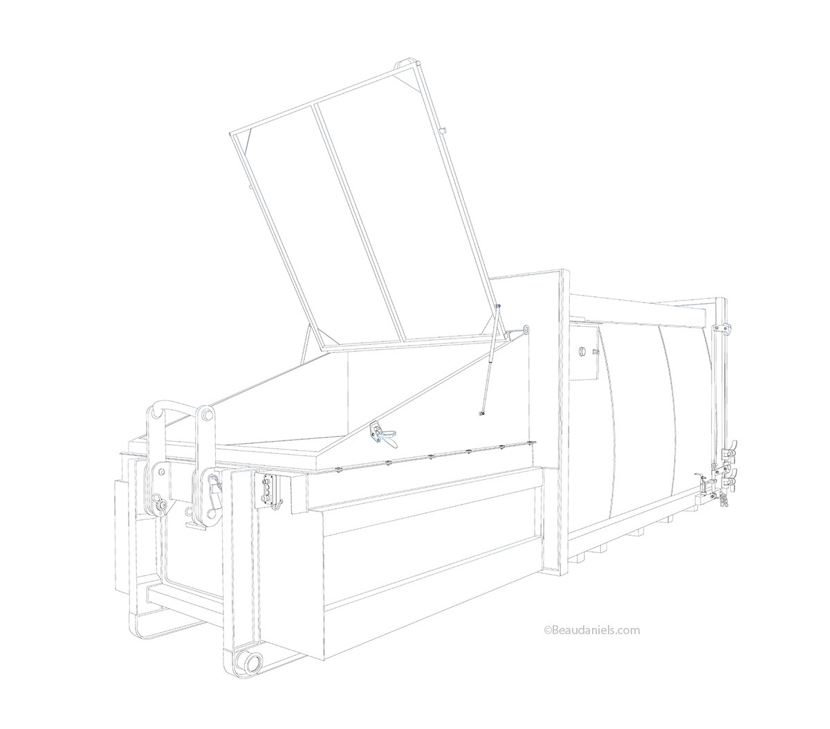 Line art for the trash compactor