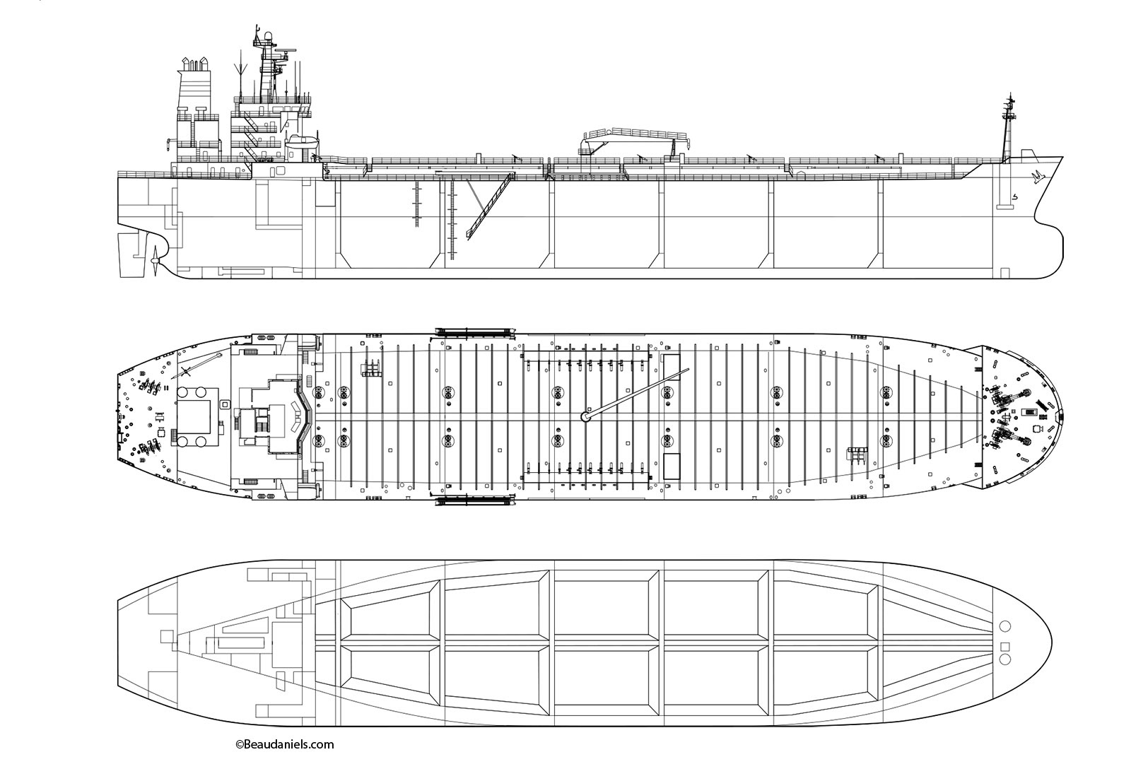 Line art for the Tanker illustration.