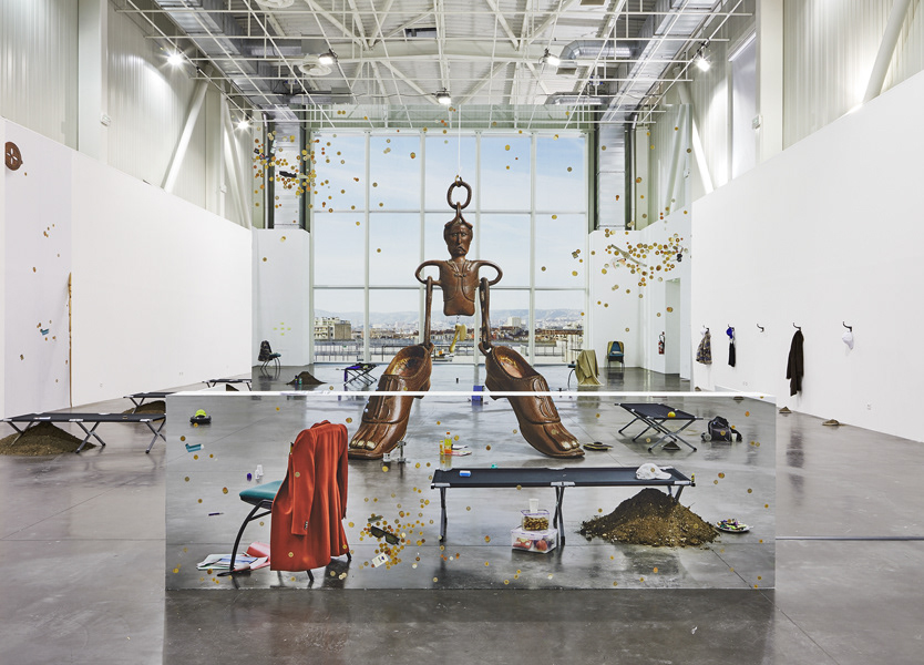Emmanuelle Lainé, Suspension Volontaire de la Crédulité, Panorama 2019, exhibition view, Credit : Jeanchristophe Lett