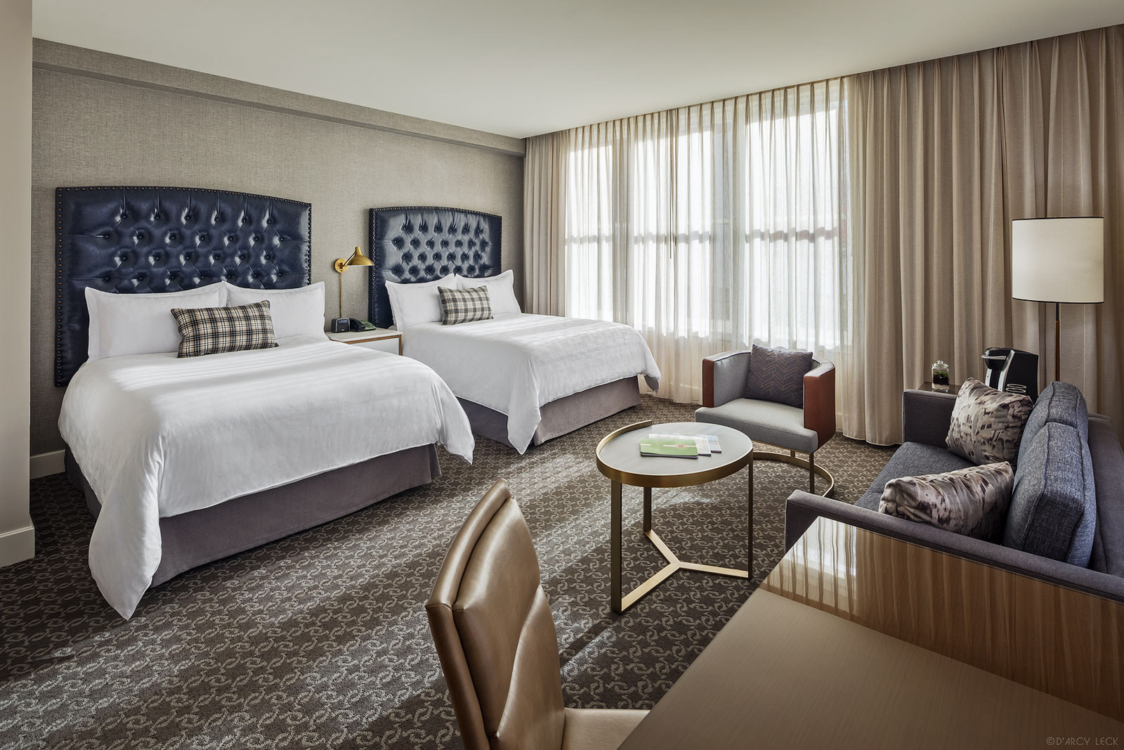 hotel photographer D'Arcy Leck photographs the Hotel Teatro guest room suite