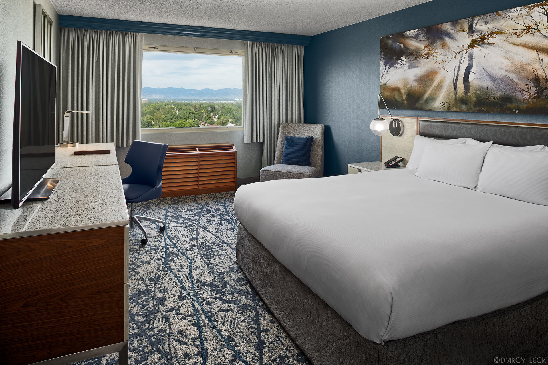 Doubletree Denver guest room with king bed
