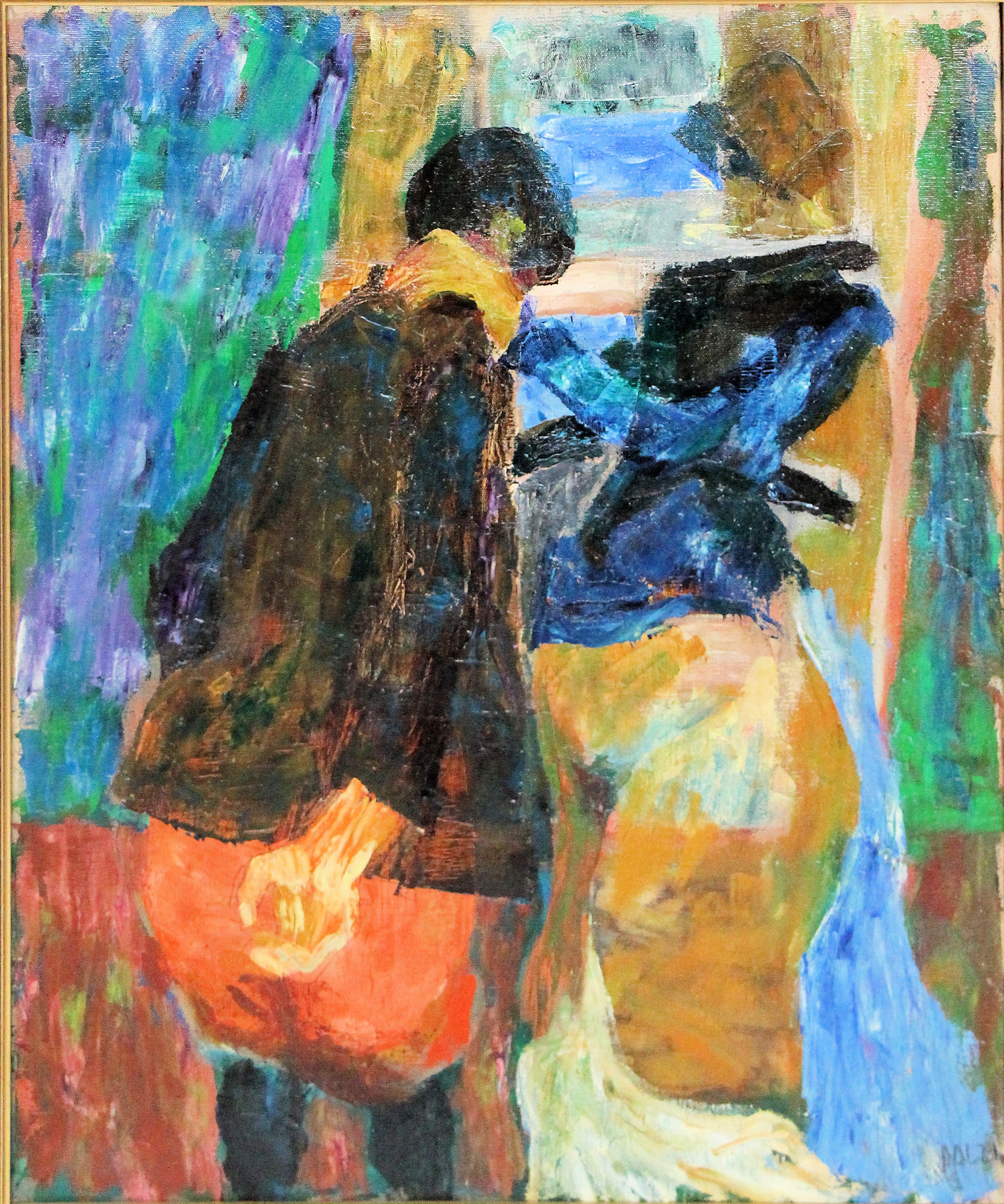 n.74 "The Altar Boy and the Prostitute"  Oil on canvas Year:1963   50 x 61cm