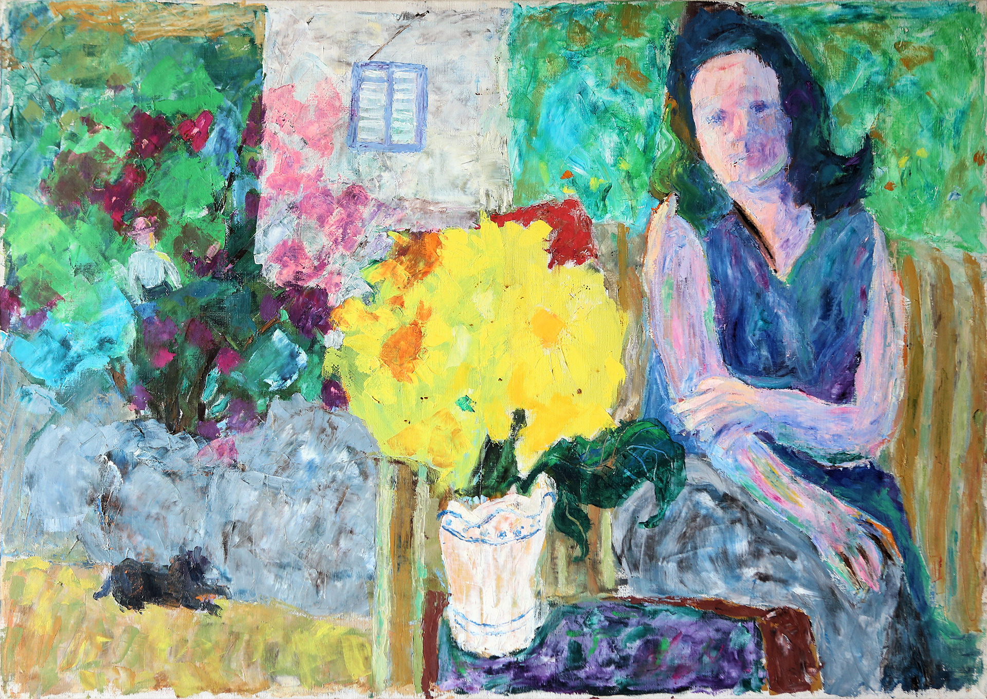 n.78 "Girl in the Garden"  Oil on canvas  Year: 1963   100 x 70cm  