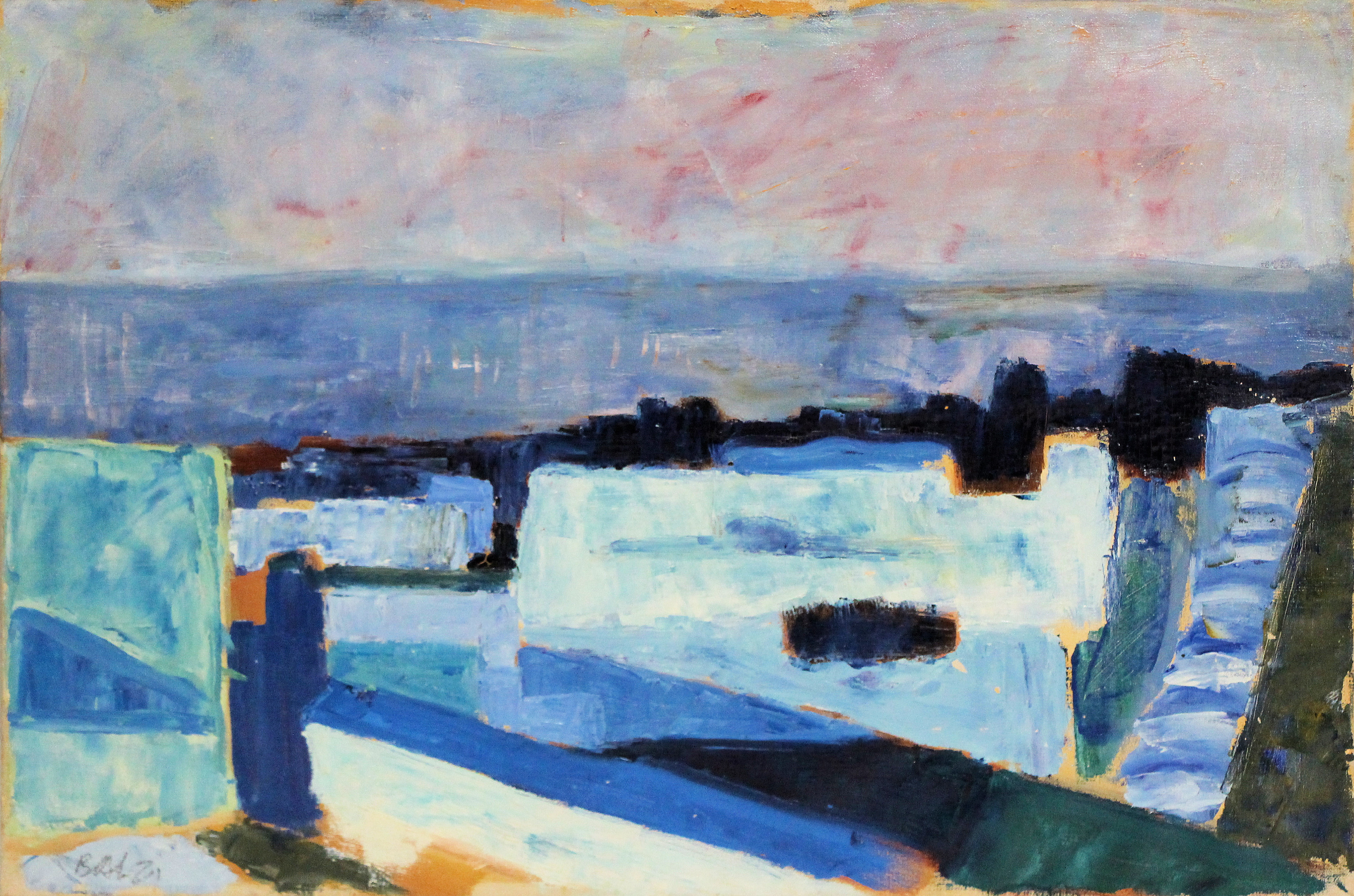 n.47 "Aclimação at dusk"  Year: 1961  Oil on canvas    65 x 50 cm