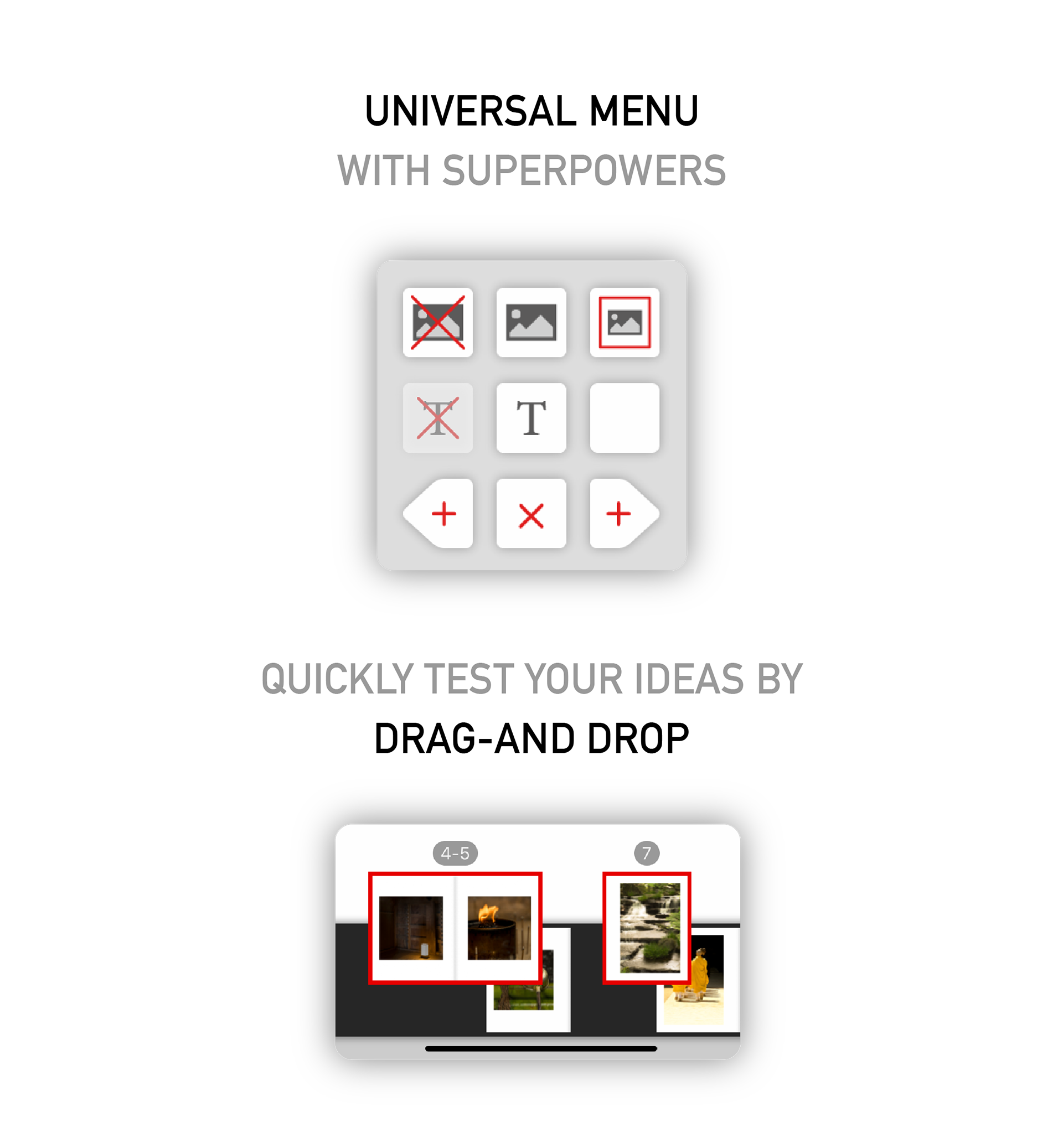 Universal Menues with Superpowers