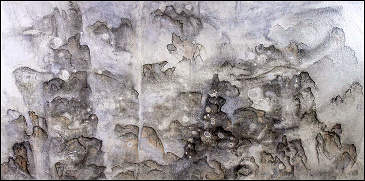 Moon Lit Mountains (2014): 18 x 36 x .75 inches
