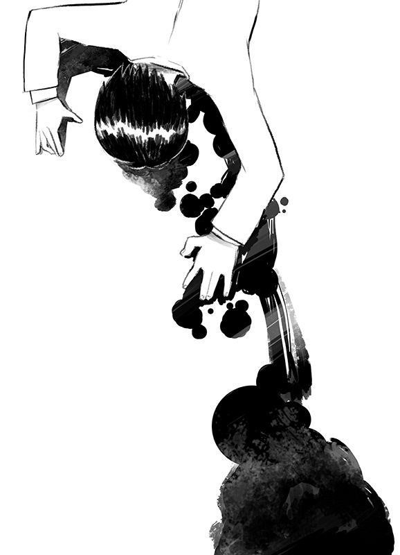 旭ハジメportfolio 河出書房新社 藤白圭 意味が分かると震える話 扉絵6点挿絵数十点