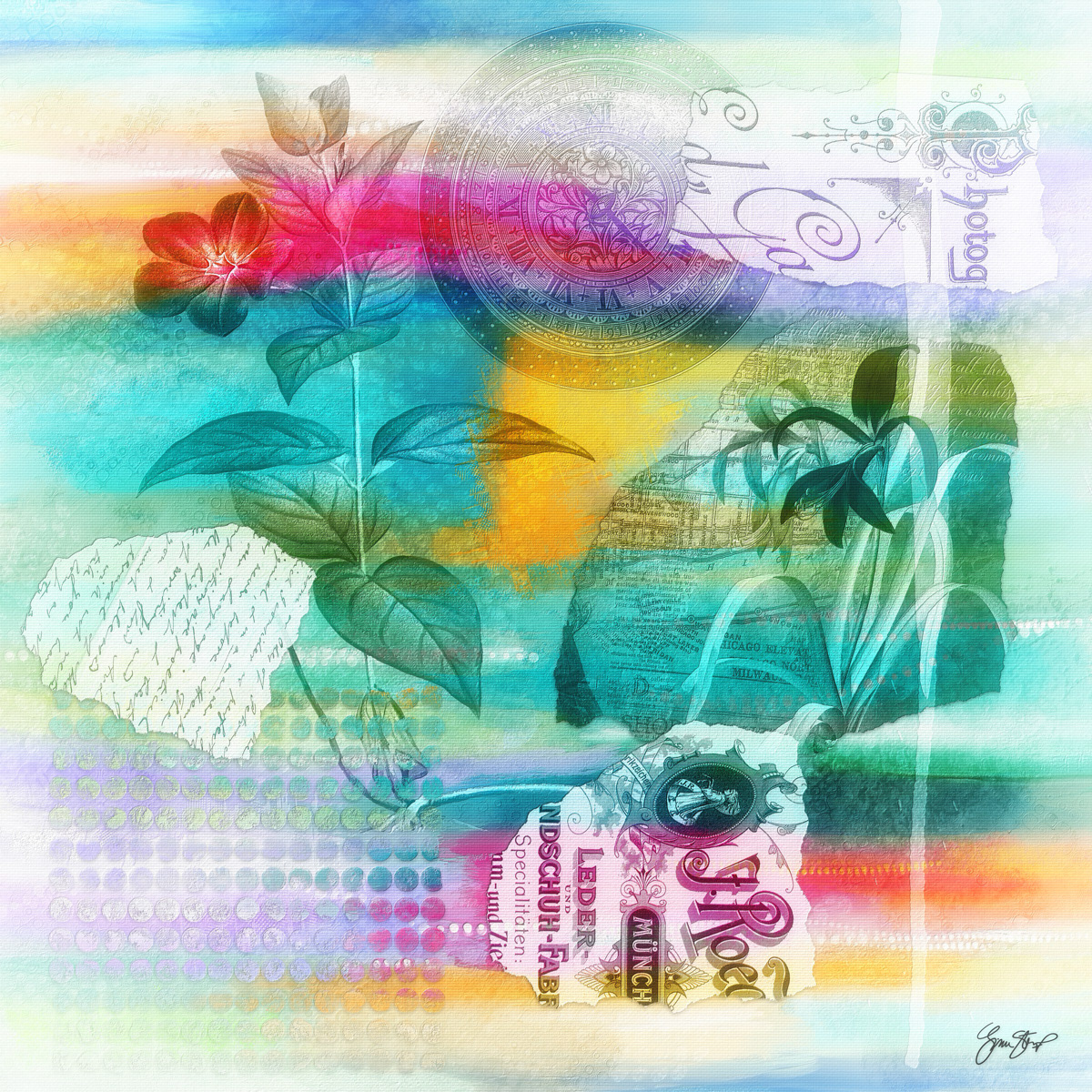 mixed media collage art by Gina Startup